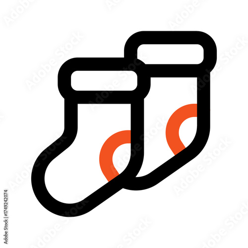 sock outline color icon