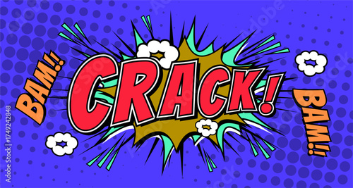 Crack Expression Comic Illustration Stickers