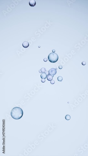 Abstract metaball animation background vertical 09