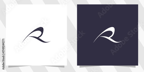 letter r logo design vector