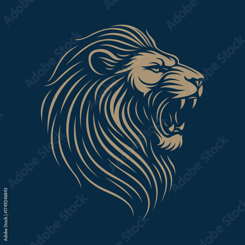 lion head vector illustration