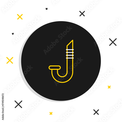 Line Snorkel icon isolated on white background. Diving underwater equipment. Colorful outline concept. Vector