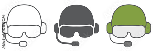 Military helmet icon, army and military, soldier hat sign, vector graphics, a linear pattern on a white background. editable stroke