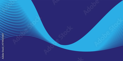 Modern background with waves for banner. Medium banner size. Vector background with lines. Element for abstract