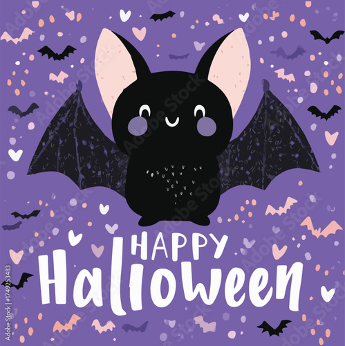 Happy Halloween. bright cartoon greeting card or banner design