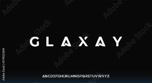 Abstract technology science alphabet lowercase font. digital space typography vector illustration design
