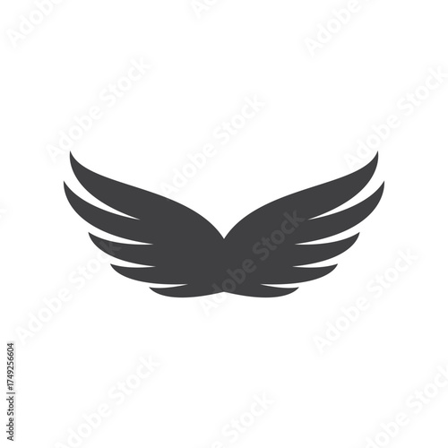 beautiful flapping wings logo illustration