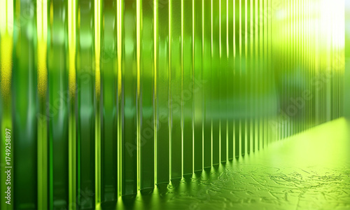 Emerald Glass Texture with Light Reflections – Modern Abstract Background