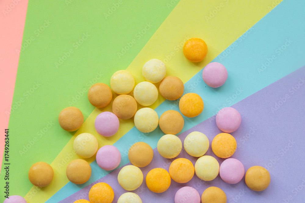 Obraz premium Candy on the colorful background