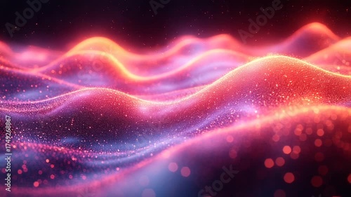 Abstract Neon Waves - A Mesmerizing Dance of Light and Color.
