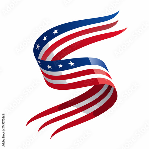 american flag vector illustration