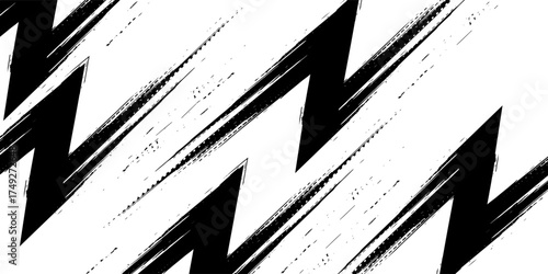 Black grunge brush stroke in white background