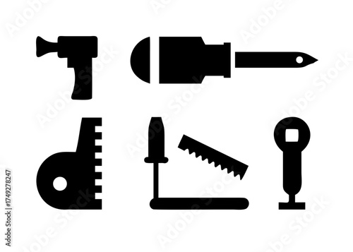 Tools and equipment icons for various designs
