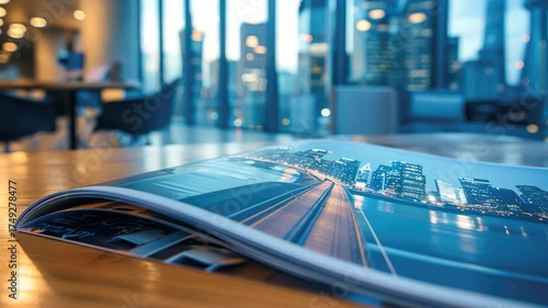 Wallpaper Mural Video A magazine lying flat on a wooden table Torontodigital.ca