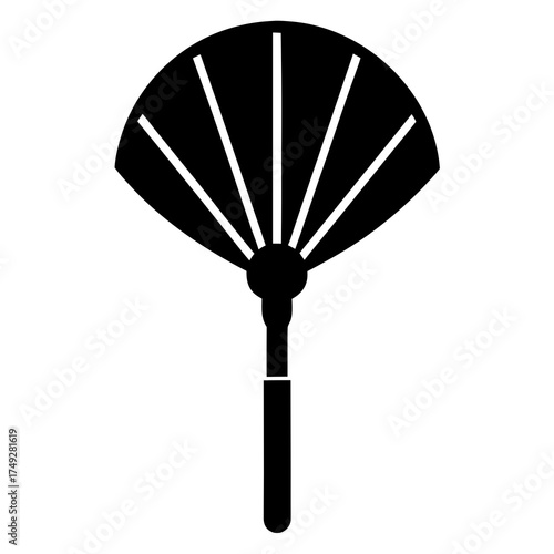 black and white fan