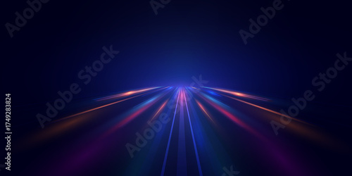 Automobile, background, beam, blur, bright in a fast futuristic motion. Transparent PNG perfect for Overlay in car trails, night city lights, or abstract highway speed effects. Includes PNG file.