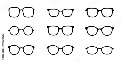 Modern eyewear styles silhouette collection for fashion and design