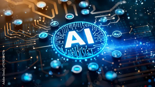 Innovative digital interface showcasing ai with graphs and analytics for enhanced decision making
