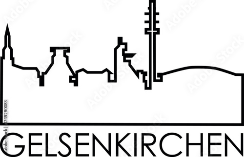 A collection of modern flat vector icons representing the main cities of Germany, including Berlin, Munich, Hamburg, Frankfurt, Cologne, Stuttgart, and more. Each city icon features famous landmarks a