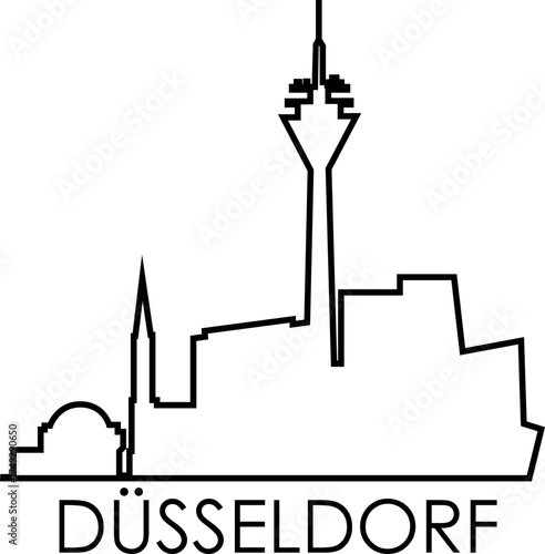 A collection of modern flat vector icons representing the main cities of Germany, including Berlin, Munich, Hamburg, Frankfurt, Cologne, Stuttgart, and more. Each city icon features famous landmarks a