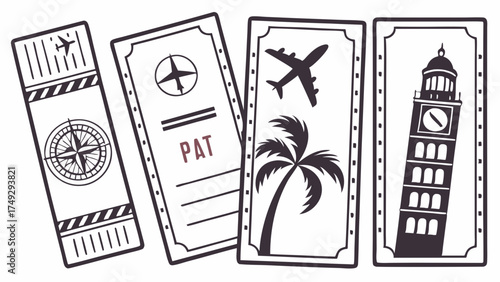 Travel Tickets and Souvenirs Inspiring Vacation Planning and Global Exploration for Tourism and Leisure Businesses