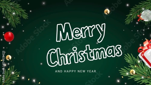 video greeting design merry christmas greeting card