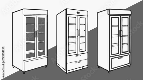 Commercial Refrigerators Displaying Products for Retail Sales and Food Service Businesses, Creating an Inviting Shopping Experience