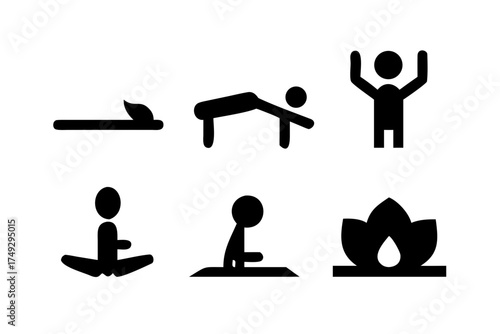 Yoga positions and meditation poses