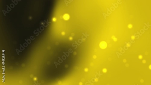 Abstract background with glowing orbs in yellow and black. Suitable for design projects, presentations, and digital art creations.