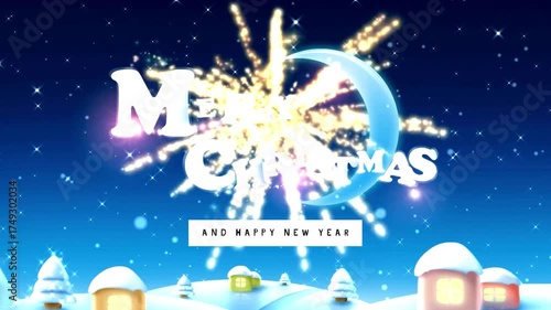design video greeting christmas greeting card with santa claus