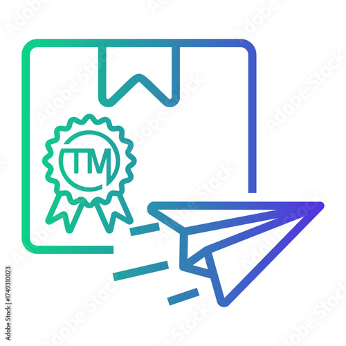 trademark Line Gradient Icon