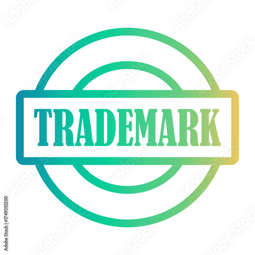 trademark Line Gradient Icon