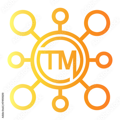 trademark Line Gradient Icon