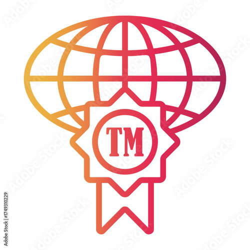 trademark Line Gradient Icon