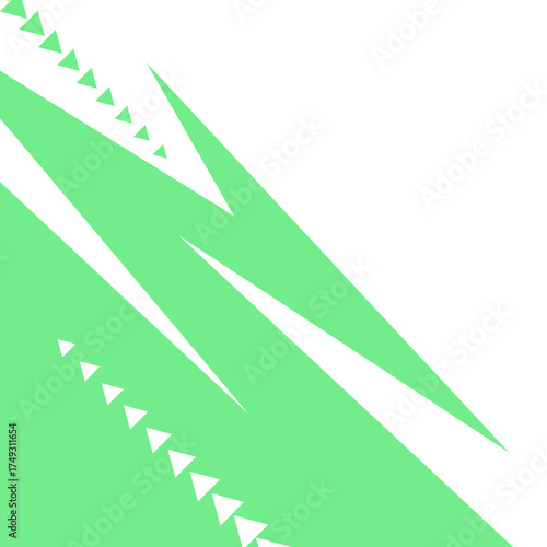 Abstract Geometric Shapes and Patterns in Light Green