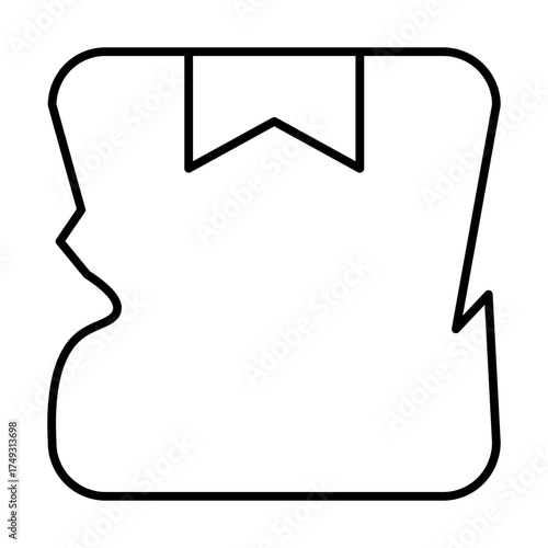 damaged package line icon