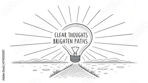 Wallpaper Mural Clear Thoughts Illuminate Paths to New Opportunities and Ideas Torontodigital.ca