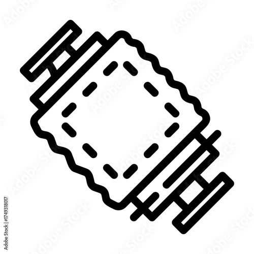cotton thread spool Line Icon