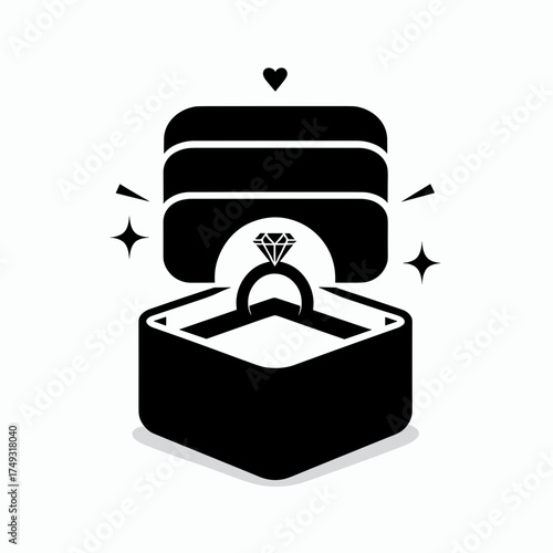 Engagement ring box reveal