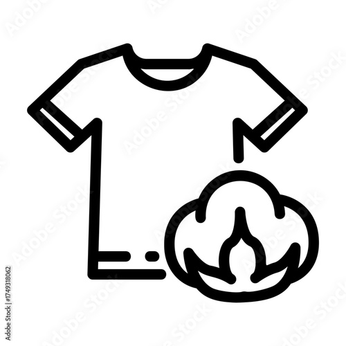 cotton t Line Icon