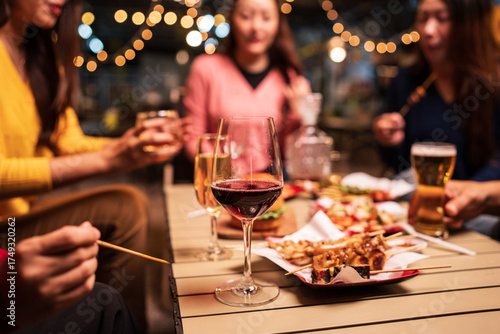 young couple at restaurant