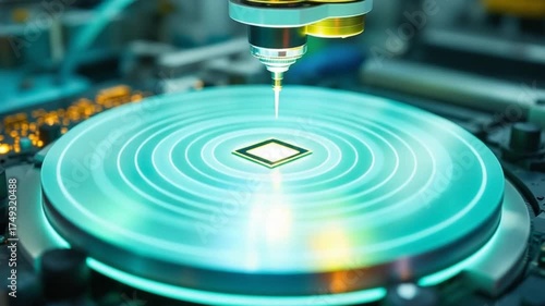 Precision Manufacturing - Microchip Production and Advanced Technology in Action.