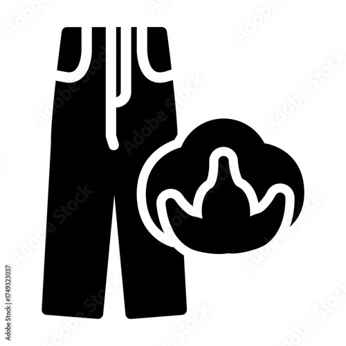 cotton trousers Solid icon