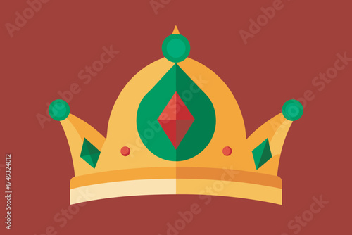 Regal crown illustration with royal embellishments
