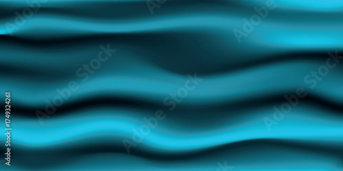 Silk blue background. Abstract vector pattern with copy space. Liquid wave texture, smooth drapery wallpaper. Wedding fabric, satin. Wavy design for banner, card, postcard, backdrop.