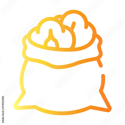 cotton sack Line Gradient Icon