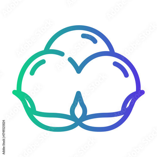 cotton seed Line Gradient Icon