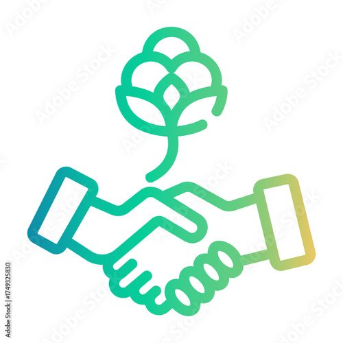 cotton purchase transaction Line Gradient Icon