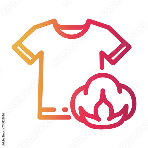 cotton t Line Gradient Icon