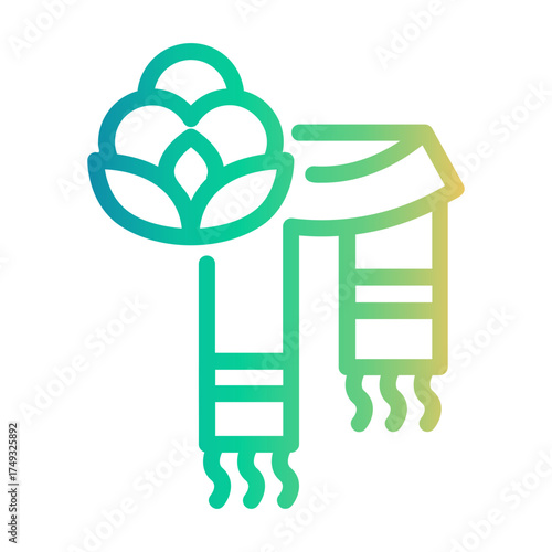 headscarf Line Gradient Icon